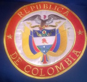 escudo Colombia de 50 centímetros utilizad para bandera tipo convención